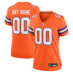 NFL Denver Broncos Women's Mile High Collection 1977 Throwback Custom Game Jersey