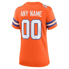 NFL Denver Broncos Women's Mile High Collection 1977 Throwback Custom Game Jersey