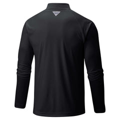 Cincinnati Reds Terminal Tackle Omni-Shade Raglan Quarter-Zip Pullover Top - Black | Columbia