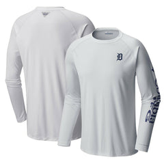 Detroit Tigers Terminal Tackle Long Sleeve T-Shirt - White | Columbia