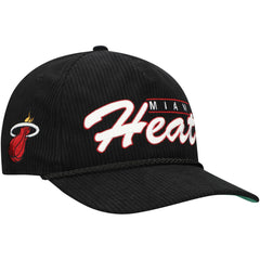 Miami Heat '47 Double Header Sidepatch Cord Hitch Adjustable Hat - Black | 47 brand for sale