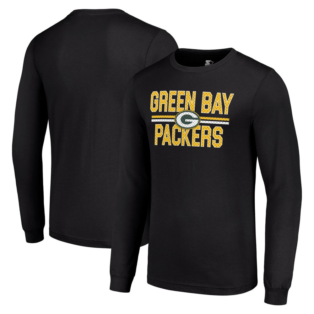 NFL Green Bay Packers Starter Team Mesh Print Graphic Long Sleeve T-Shirt