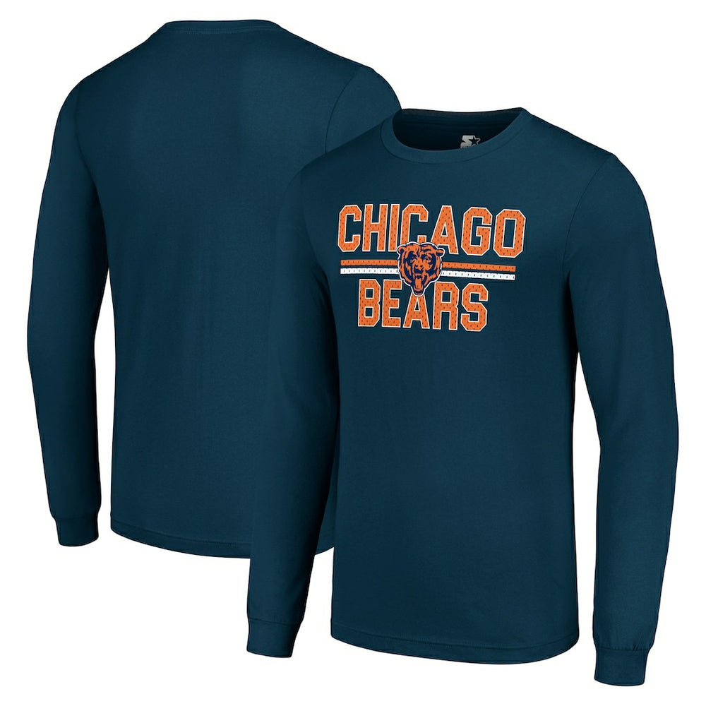 NFL Chicago Bears Starter Team Mesh Print Graphic Long Sleeve T-Shirt