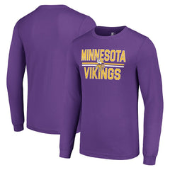 NFL Minnesota Vikings Starter Team Mesh Print Graphic Long Sleeve T-Shirt