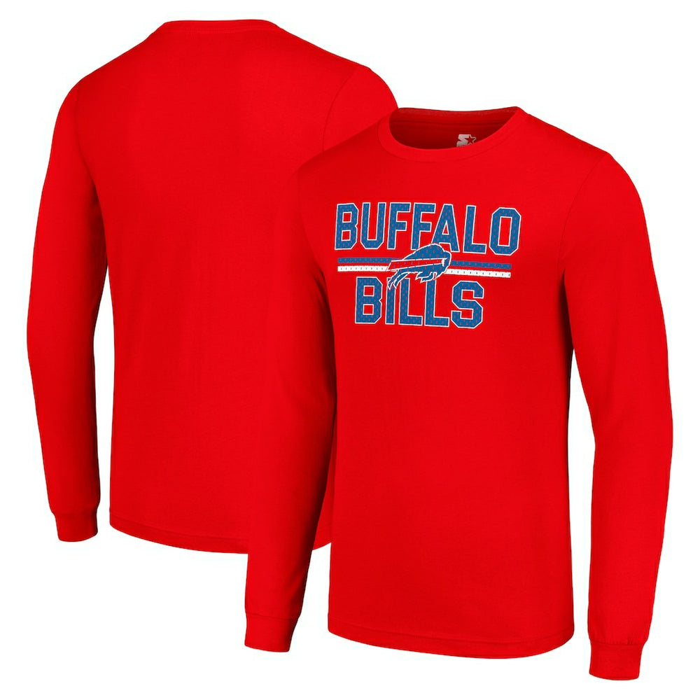 NFL Buffalo Bills Starter Team Mesh Print Graphic Long Sleeve T-Shirt
