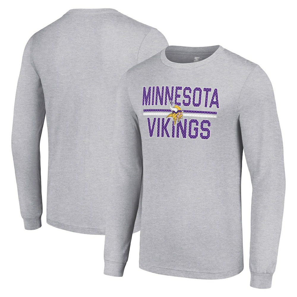 NFL Minnesota Vikings Starter Team Mesh Print Graphic Long Sleeve T-Shirt