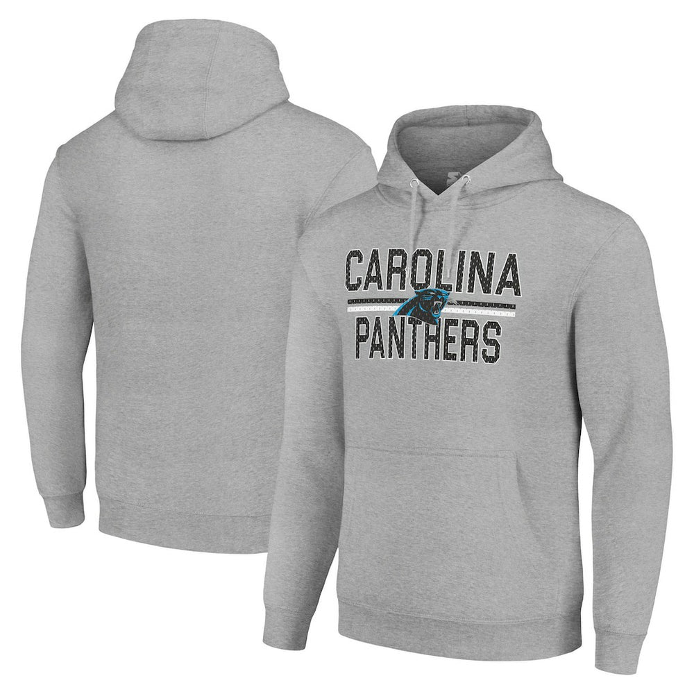 NFL Carolina Panthers Starter Unisex Team Mesh Print Graphic Tri-Blend Pullover Hoodie