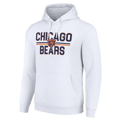 NFL Chicago Bears Starter Unisex Team Mesh Print Graphic Tri-Blend Pullover Hoodie