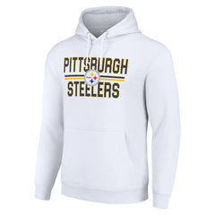 NFL Pittsburgh Steelers Starter Unisex Team Mesh Print Graphic Tri-Blend Pullover Hoodie