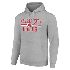 NFL Kansas City Chiefs Starter Unisex Team Mesh Print Graphic Tri-Blend Pullover Hoodie