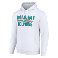NFL Miami Dolphins Starter Unisex Team Mesh Print Graphic Tri-Blend Pullover Hoodie