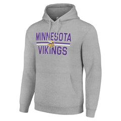 NFL Minnesota Vikings Starter Unisex Team Mesh Print Graphic Tri-Blend Pullover Hoodie