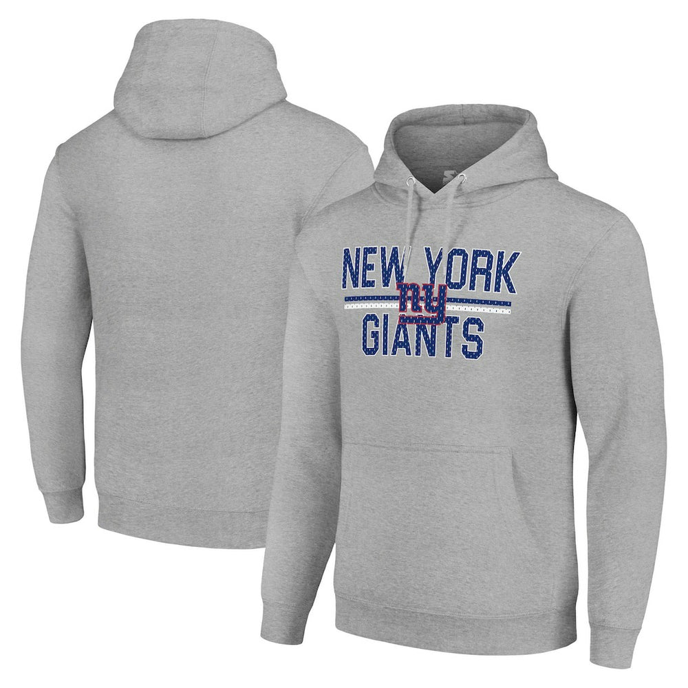 NFL New York Giants Starter Unisex Team Mesh Print Graphic Tri-Blend Pullover Hoodie