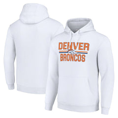 NFL Denver Broncos Starter Unisex Team Mesh Print Graphic Tri-Blend Pullover Hoodie