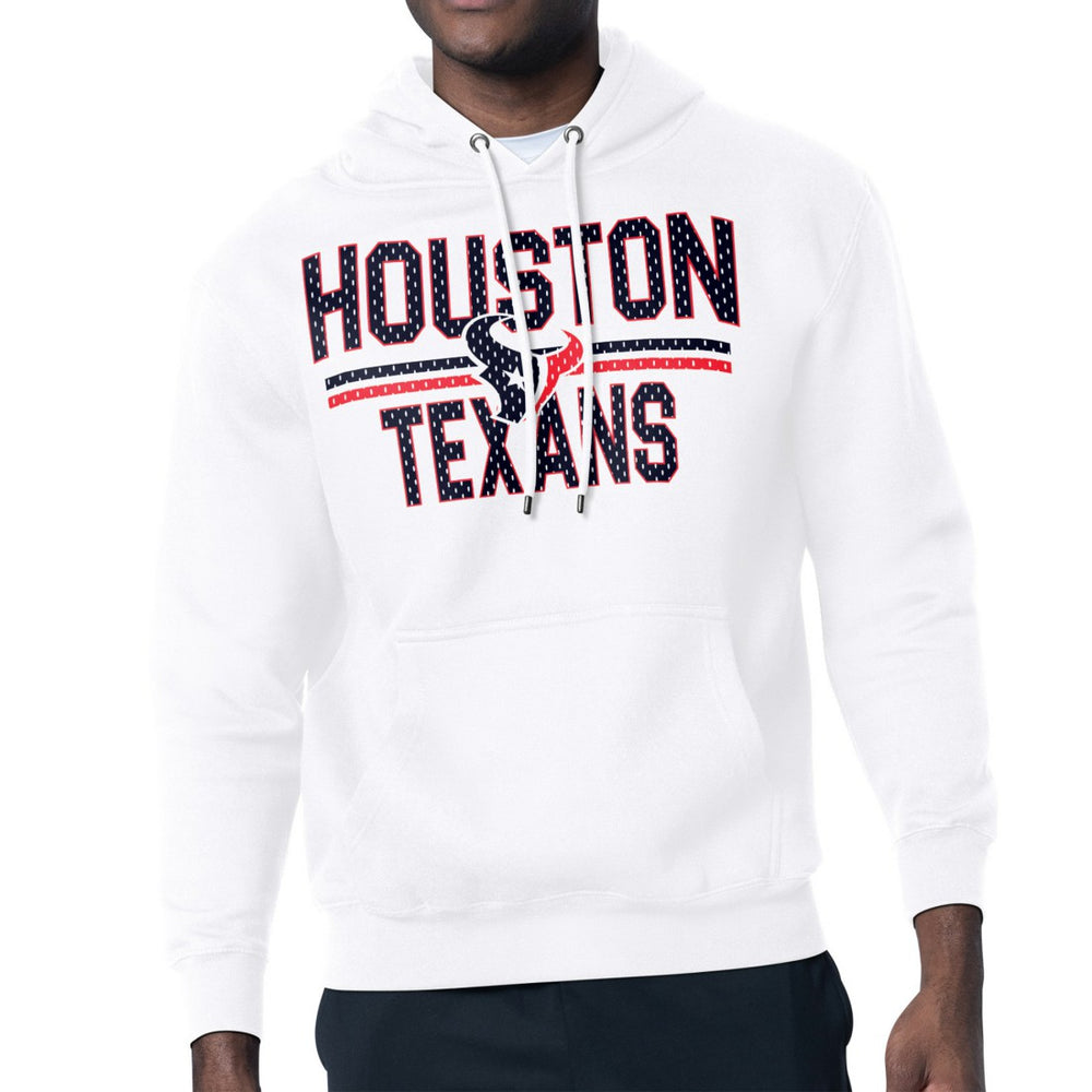 NFL Houston Texans Starter Unisex Team Mesh Print Graphic Tri-Blend Pullover Hoodie