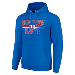 NFL New York Giants Starter Unisex Team Mesh Print Graphic Tri-Blend Pullover Hoodie