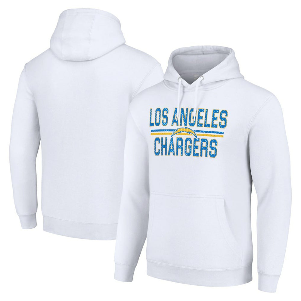 NFL Los Angeles Chargers Starter Unisex Team Mesh Print Graphic Tri-Blend Pullover Hoodie