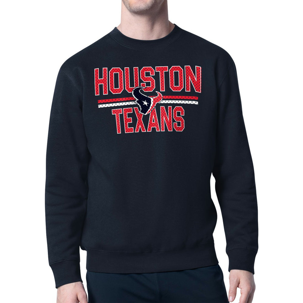 NFL Houston Texans Starter Team Mesh Print Graphic Pullover Sweatshirt