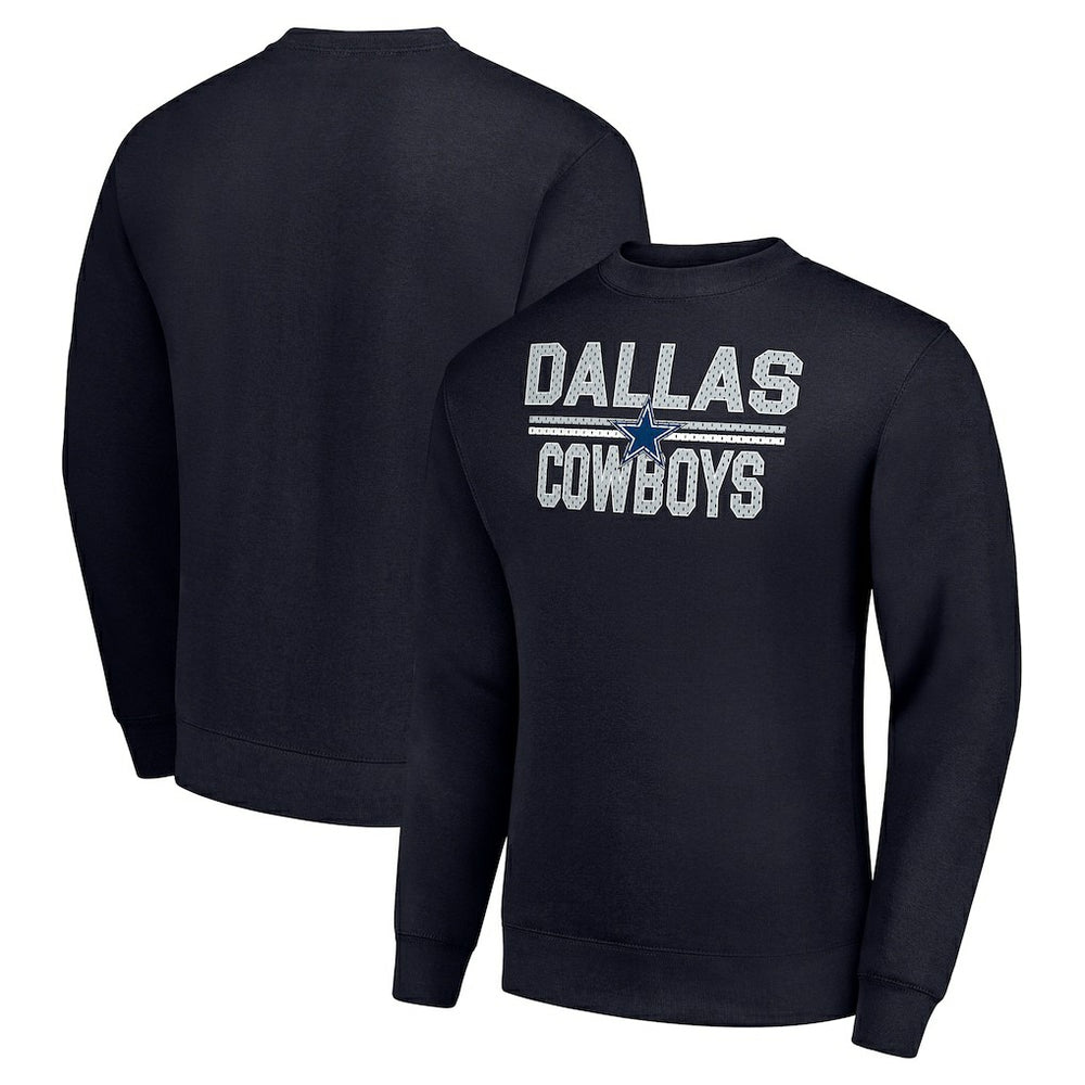 NFL Dallas Cowboys Starter Team Mesh Print Graphic Pullover Sweatshirt