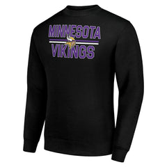 NFL Minnesota Vikings Starter Team Mesh Print Graphic Pullover Sweatshirt