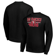NFL San Francisco 49ers Starter Team Mesh Print Graphic Pullover Sweatshirt