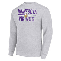NFL Minnesota Vikings Starter Team Mesh Print Graphic Pullover Sweatshirt