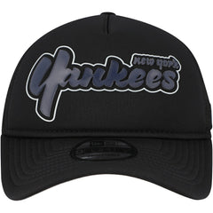 New York Yankees Retro Bold A-Frame Trucker 9FORTY Adjustable Hat - Black | New Era