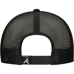 Atlanta Braves Retro Bold A-Frame Trucker 9FORTY Adjustable Hat - Black | New Era