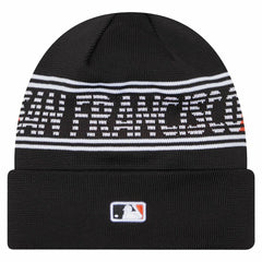 San Francisco Giants Authentic Collection Cuffed Knit Hat - Black | New Era