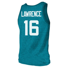 NFL Jacksonville Jaguars Trevor Lawrence Majestic Threads Tri-Blend Player Name & Number Tank Top
