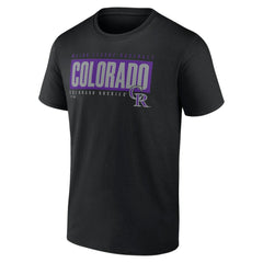 Colorado Rockies Blocked Out T-Shirt - Black
