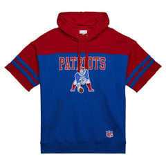 NFL New England Patriots Off Field Vintage Logo Short Sleeve Pullover Hoodie