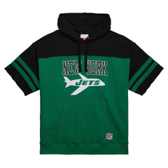 NFL New York Jets Off Field Vintage Logo Short Sleeve Pullover Hoodie