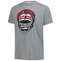 Cincinnati Reds Homage Grateful Dead Tri-Blend T-Shirt - Gray