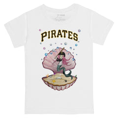 Pittsburgh Pirates Tiny Turnip Youth Mermaid T-Shirt - White