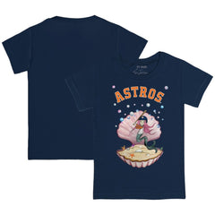 Houston Astros Tiny Turnip Youth Mermaid T-Shirt - Navy