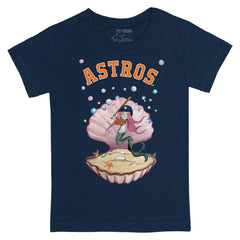 Houston Astros Tiny Turnip Youth Mermaid T-Shirt - Navy