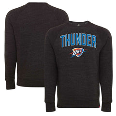Oklahoma City Thunder Sportiqe Unisex Harmon Super Soft Tri-Blend Raglan Pullover Sweatshirt - Black discount