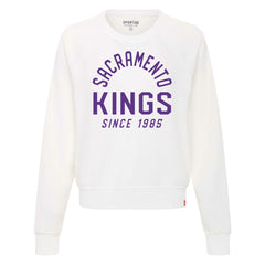 Sacramento Kings Sportiqe Women's Ashlyn Super Soft Raglan Pullover Sweatshirt - White sale