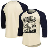 Chicago White Sox Majestic Threads Raglan 3/4-Sleeve T-Shirt - Cream/Navy