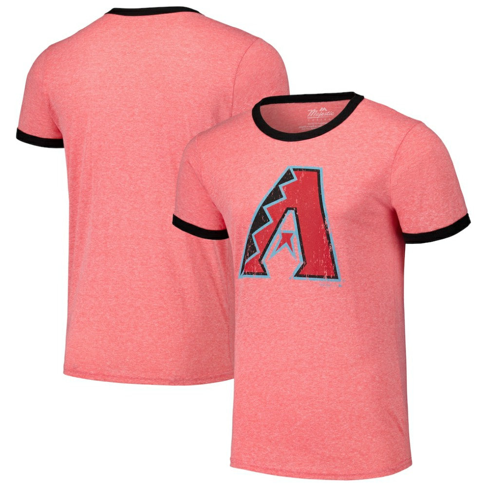 Arizona Diamondbacks Majestic Threads Ringer Tri-Blend T-Shirt - Red