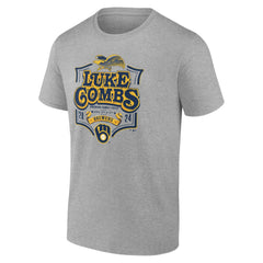 Luke Combs x Milwaukee Brewers Graphic T-Shirt - Heather Gray