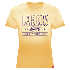Los Angeles Lakers Sportiqe Women's Arcadia Sun-Dipped T-Shirt - Gold shop