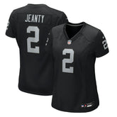 NFL Las Vegas Raiders Ashton Jeanty Women's 2025 NFL Draft First Round Pick Team Game Jersey