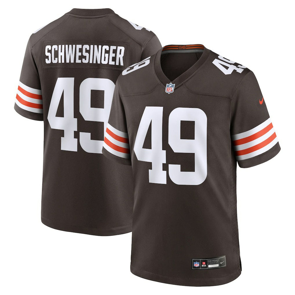 NFL Cleveland Browns Carson Schwesinger 2025 NFL Draft Game Jersey