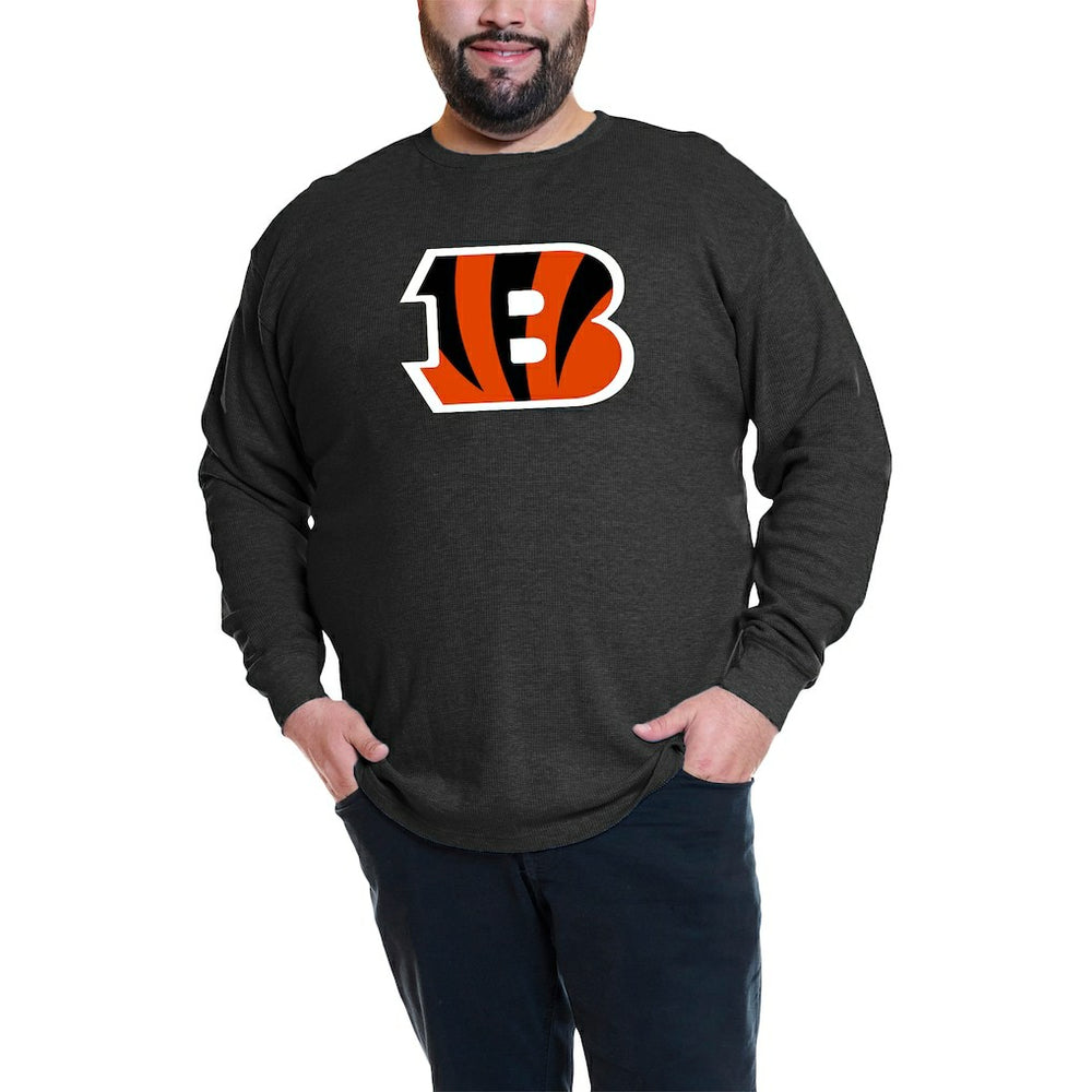 NFL Cincinnati Bengals Joe Burrow Big & Tall Thermal Waffle Long Sleeve T-Shirt