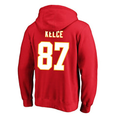 NFL Kansas City Chiefs Travis Kelce Big & Tall Name & Number Fleece Pullover Hoodie