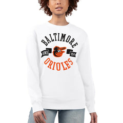Baltimore Orioles G-III 4Her by Carl Banks Women's Team Logo Fleece Pullover Sweatshirt - White
