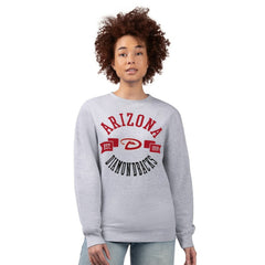 Arizona Diamondbacks G-III 4Her by Carl Banks Women's Team Logo Fleece Pullover Sweatshirt - Heather Gray