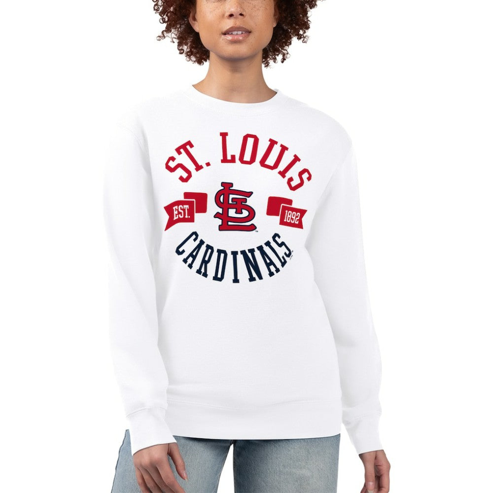 St. Louis Cardinals G-III 4Her by Carl Banks Women's Team Logo Fleece Pullover Sweatshirt - White